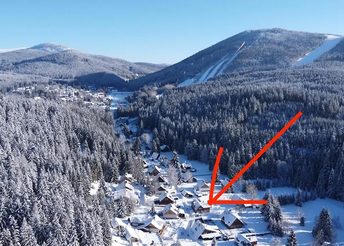 Schaefer S Vyhrivanym Bazenem Se Slanou Vodou A Saunou Alpesi faház Harrachov